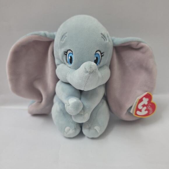 Dumbo Ty Beanie Buddies Sparkle Disney Dumbo The Elephant 6" NWT - Picture 1 of 7